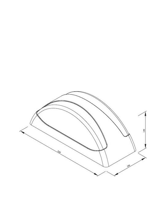 Inlight Wall-Mounted Outdoor Ceiling Light E27 IP65 13x32εκ.