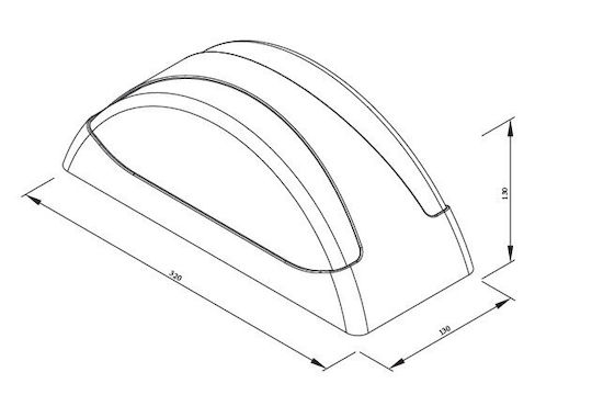 Inlight Wall-Mounted Outdoor Ceiling Light E27 IP65 13x32εκ.