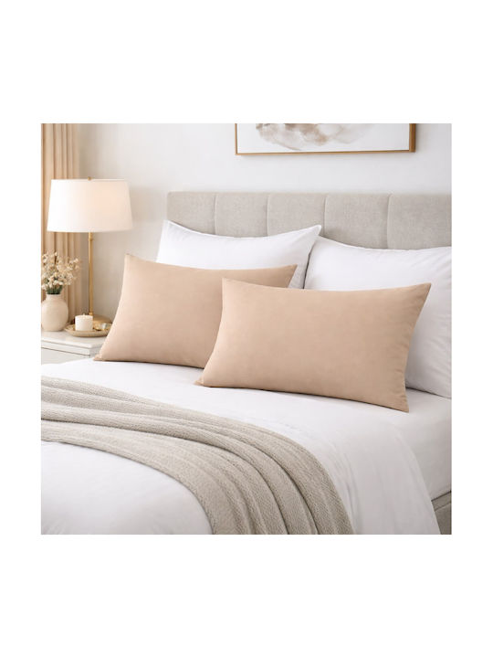Astron Italy Σετ Μαξιλαροθήκες Beige 52x72εκ.