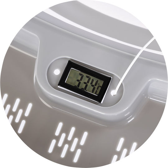 Chipolino Klappbare Baby-Badewanne mit Thermometer Grau