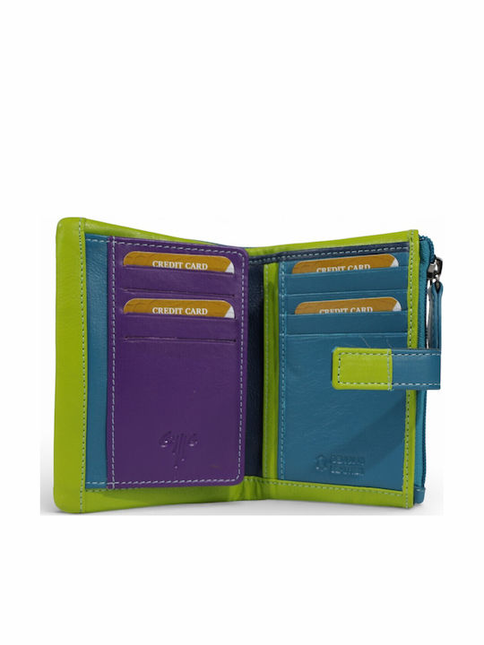 Große Leder Damenbrieftasche Petrol Blau