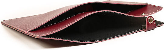 Leather Folder A4 Burgundy Front Pocket 23x32 15bur02 1502-09