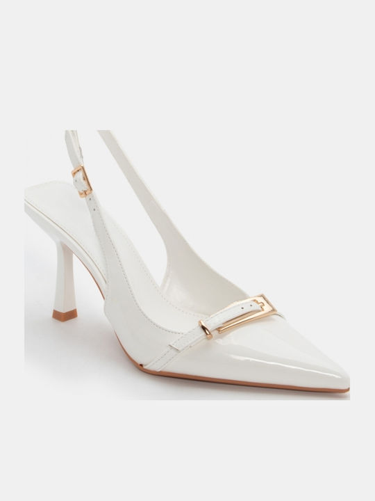 Pointed Toe Heels with High Heel White