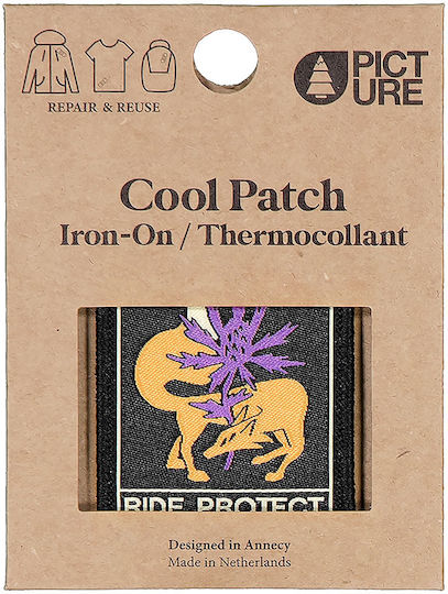 Picture Organic Clothing Fabric Sewing Patch Black