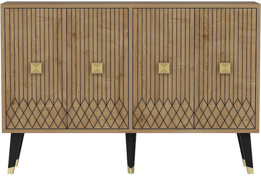 Μπουφές Ξύλινος Μπεζ 120x30x80cm