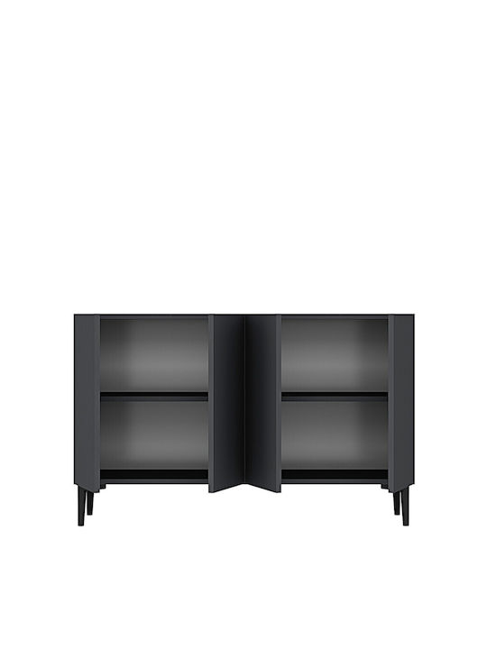 Wooden Sideboard Gray 120x32x75cm
