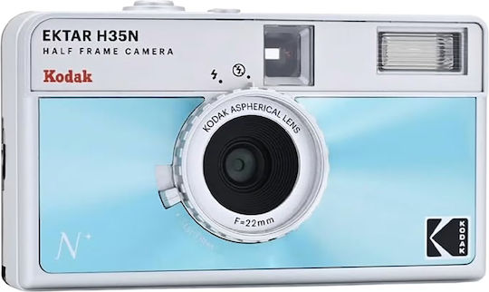 Kodak Ektar H35N Analoge Kamera mit Film Ultramax 135-24 Glasiertes Blau