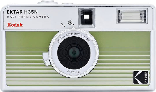 Kodak Ektar H35N Analog Camera with Film + Ultramax 135-24 Striped Green