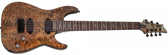 Schecter Omen Elite-7 Electric Guitar Stratocaster with HH Pickup Configuration Charcoal