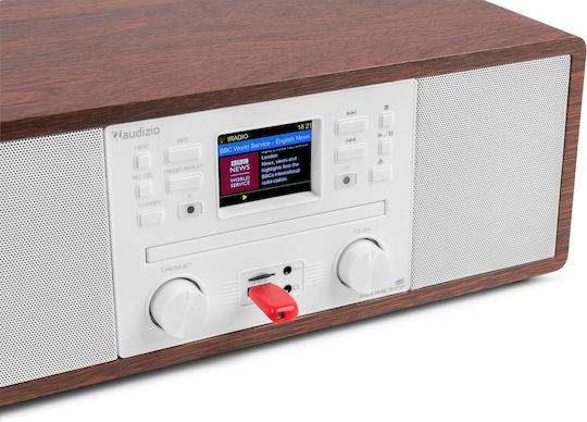 Audizio Ηχοσύστημα 2.0 Avola 60W με CD Player, WiFi και Bluetooth Ασημί