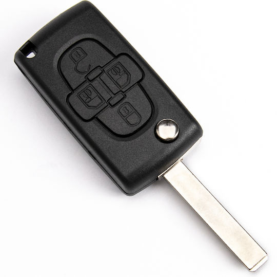 Телеремонт Ключ За Кола Електронен Peugeot 107 407 807 1007 Id46 433mhz