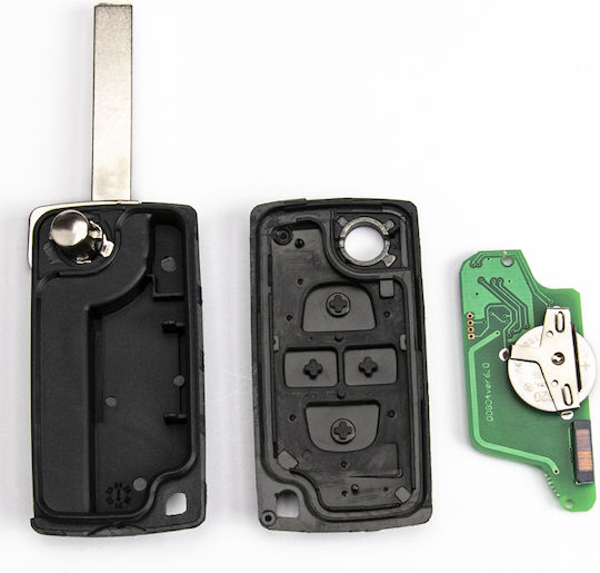 Телеремонт Ключ За Кола Електронен Peugeot 107 407 807 1007 Id46 433mhz