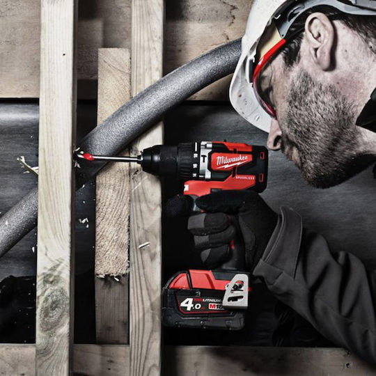 Milwaukee M18 CBLPD-402C Κρουστικό Δραπανοκατσάβιδο Μπαταρίας Brushless 18V 2x4Ah