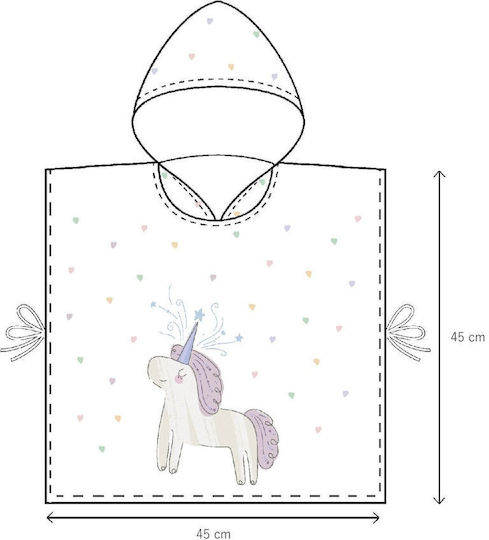 SteweHome Poncho De Plajă Pentru Copii Bej