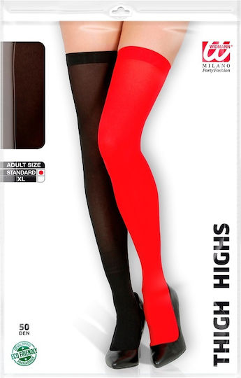 Karnevalsaccessoires Rote Schwarze Socken