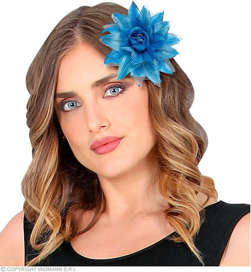 Karnevalsaccessoires Blaues Glitzer Blume