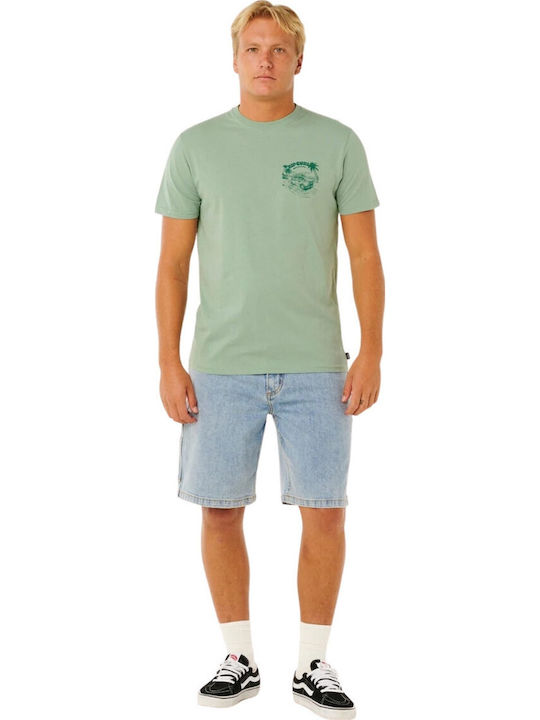 Rip Curl S/s T-shirt Keep On Trucking Tee - Light Green