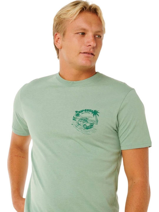 Rip Curl S/s T-shirt Keep On Trucking Tee - Light Green