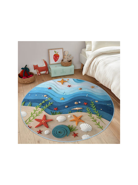 SteweHome Kids Rug Light Blue 150x150cm Thickness 60mm