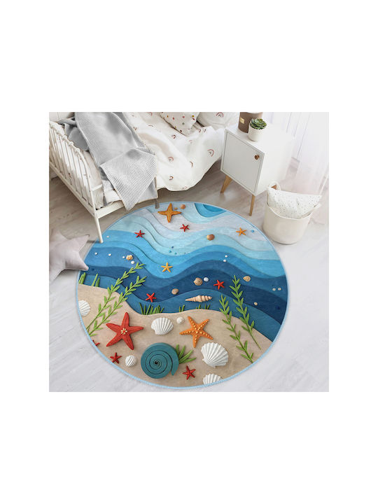 SteweHome Kids Rug Light Blue 150x150cm Thickness 60mm