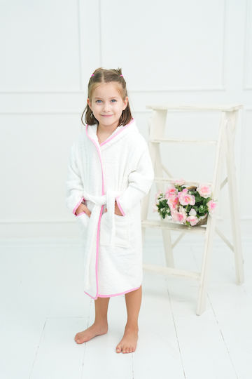 SteweHome Kids Bathrobe White Hooded