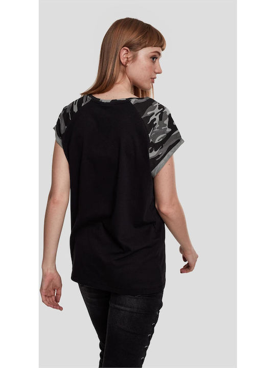 Γυναικείο T-shirt Black/Dark Camo