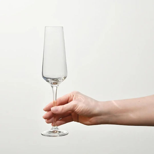 Krosno Set Brillen Champagner Kelch Kristall 180ml 6 Stück