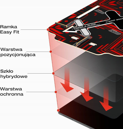 GrizzGlass Керамично Privacy Закалено Стъкло Lenovo Tab P12 Черно