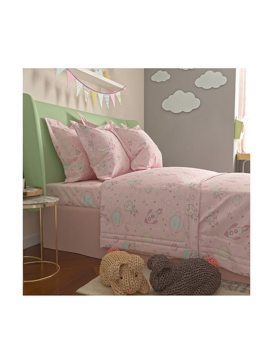 Charalambidis Textiles Single Kids Sheet with Elastic Band Cotton & Polyester Colour Blue 100x200cm Charalambidis Textiles Single Kids Sheet with Elastic Band Cotton & Polyester Colour Blue 100x200cm