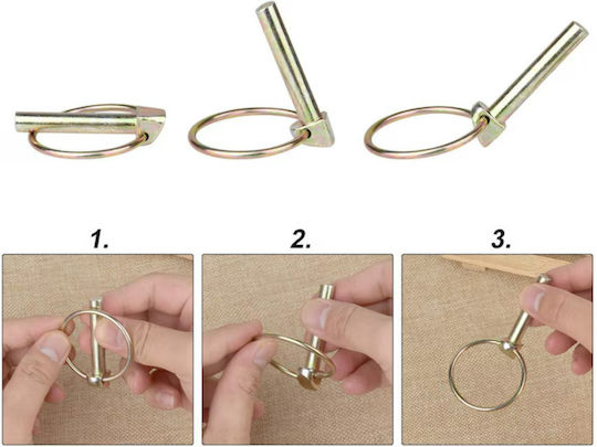 Set 50 Șuruburi De Siguranță Tip Inel Din Oțel Galvanizat Diverse Mărimi Pentru Mașini Mecanici
