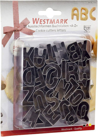 Set Decupatoare Biscuiți Litere A-Z Oțel Inoxidabil 2,5 Cm Westmark