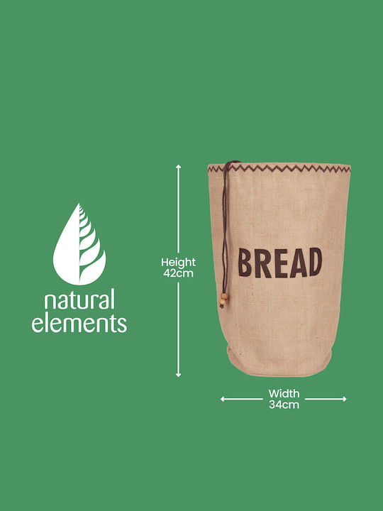 Natural Elements Stoff-Brotkasten Beiges 34x17x42cm