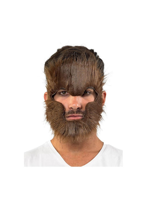Carnival Hairy Mask Werewolf Grey