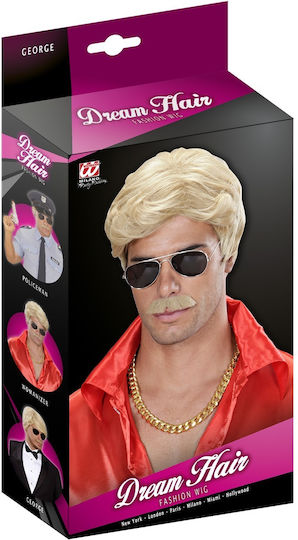 Carnival Wig George Blonde Mustache
