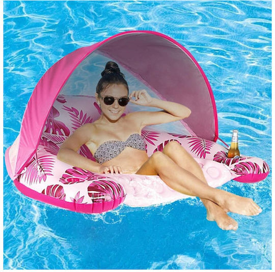 Inflatable Pool Raft Mattress Chair Pink 118x93cm