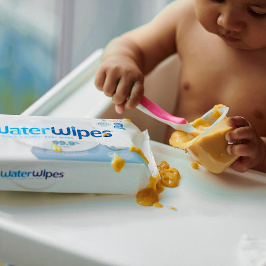 WaterWipes Хипоалергенни Бебешки Кърпички 99.9% Вода Без Парабени и Аромат 24x60 Бройки
