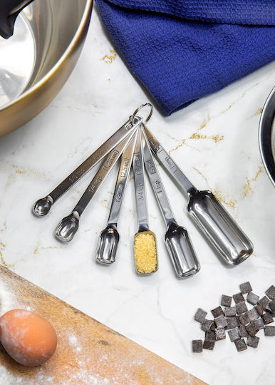 Kitchen Craft Stainless Steel Kitchen Measuring Tool 15ml 6 Pieces