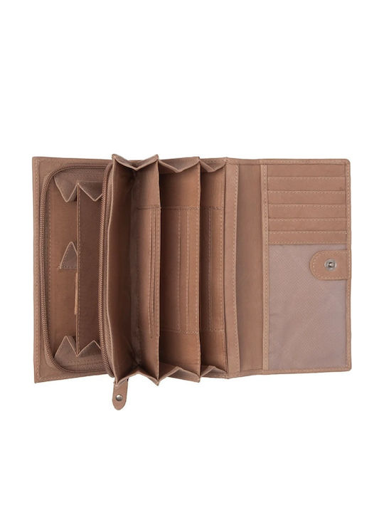 Large Leather Women's Wallet Brown