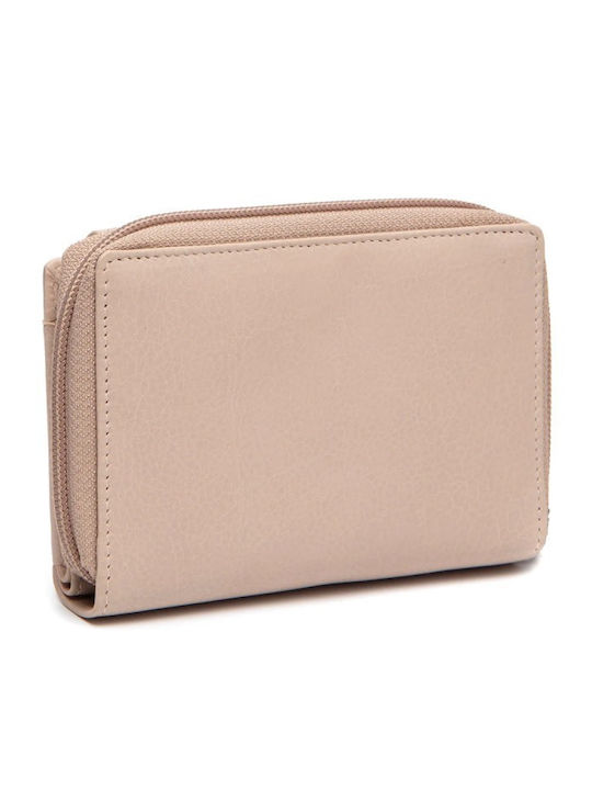 Leather Women's Wallet Beige