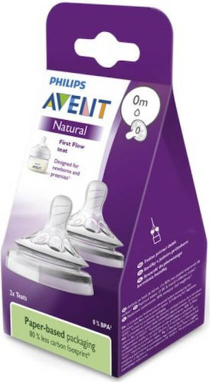 Philips Natural Response Θηλές από Σιλικόνη Κανονικής Ροής για 0+ μηνών 2τμχ