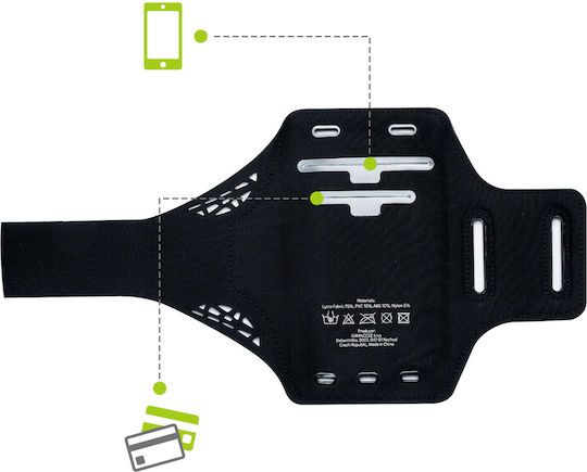 Swissten Sport Armband Touch Smartphone 7" Ip53 Adjustable Strap Black