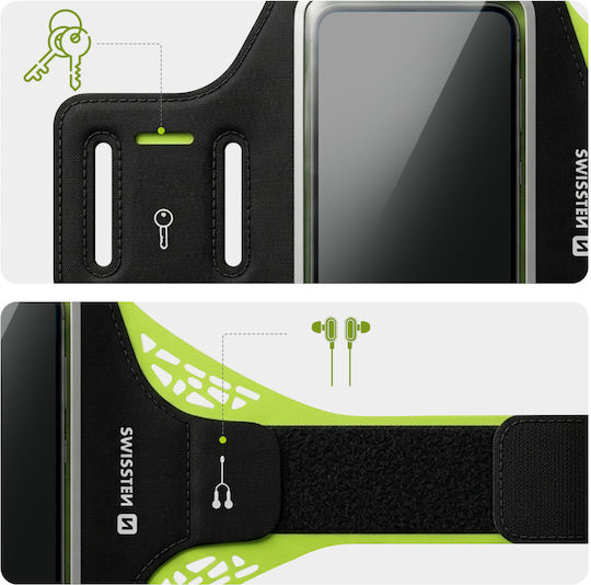 Swissten Sport Armband Touch Smartphone 7" Ip53 Adjustable Strap Black