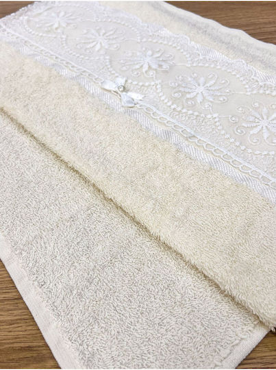 SteweHome Face Towel 50x90cm Beige 6 Pieces