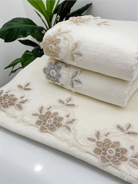 SteweHome Facecloth 50x90cm Ecru 6 Pieces