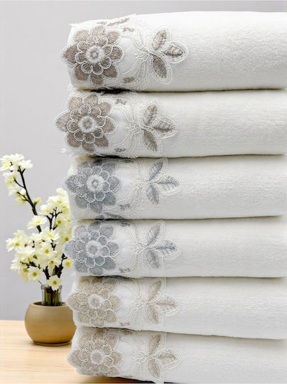 SteweHome Facecloth 50x90cm Ecru 6 Pieces