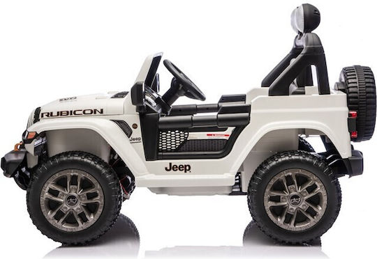 Wrangler Rubicon Две Места с Дистанционно Управление Лицензиран 24 Волта Бял