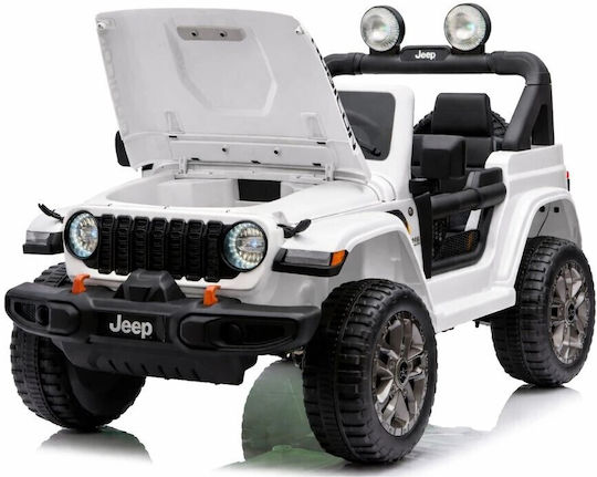 Wrangler Rubicon Две Места с Дистанционно Управление Лицензиран 24 Волта Бял
