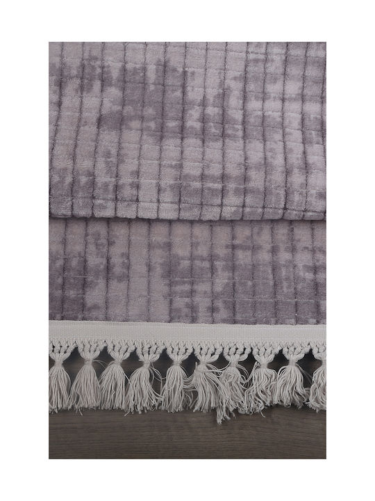 SteweHome Non-Slip Gray Runner Rug 80x150cm