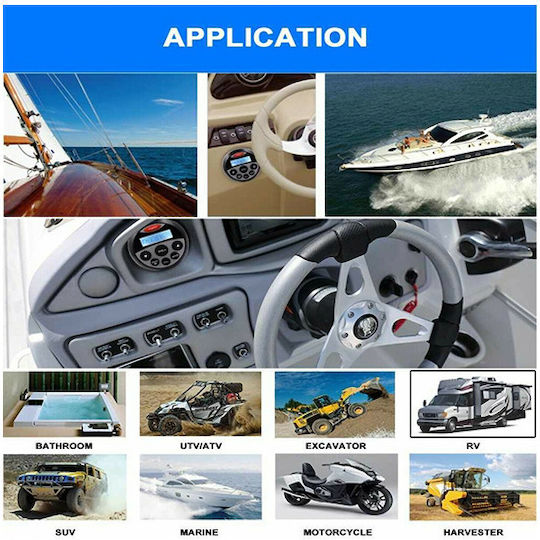 Awei Boat Sound System 4x45W Waterproof with Bluetooth / USB Blue