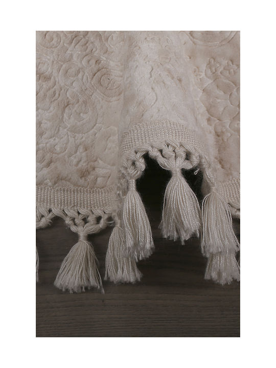 SteweHome Χαλί Αντιολισθητικό Φ120cm Μπεζ